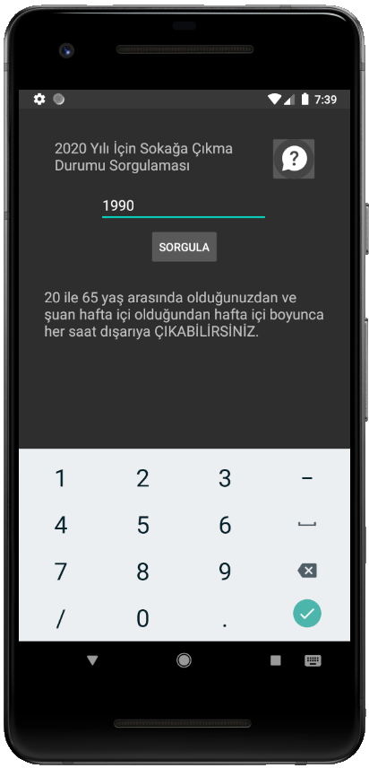 Android Evde Kal Uygulaması