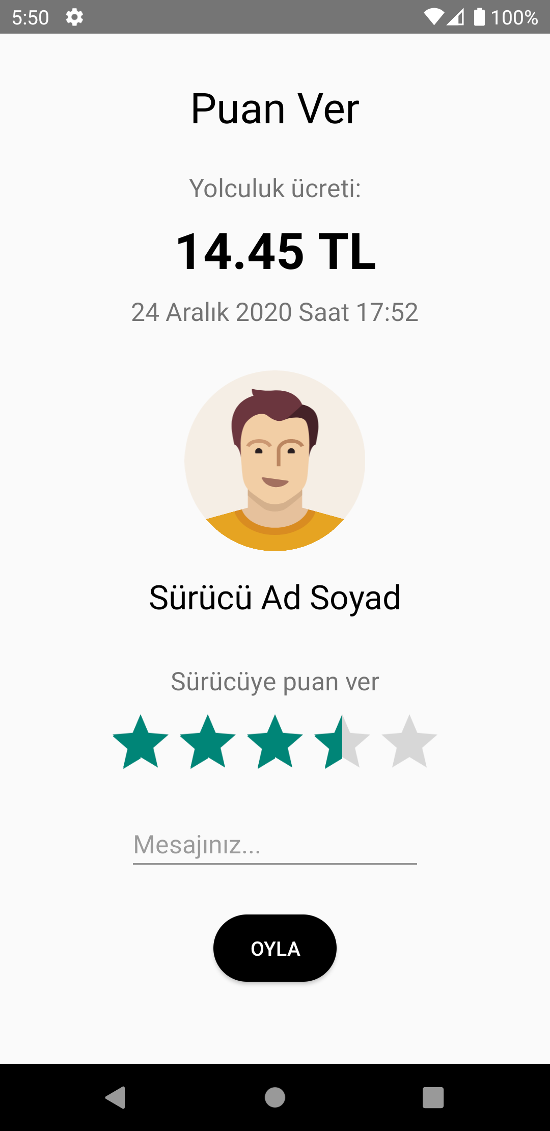 Android Taksi Uygulaması Tasarımı