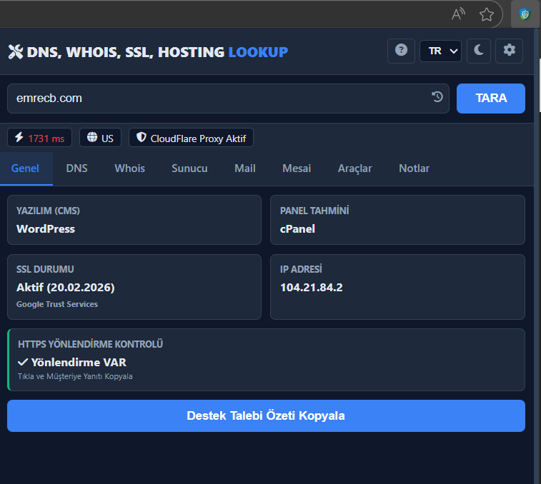 Gelişmiş Sunucu ve Ağ Analiz Mimarisi (Chrome Eklentisi) – Advanced Server and Network Analysis Architecture (Chrome Extension)