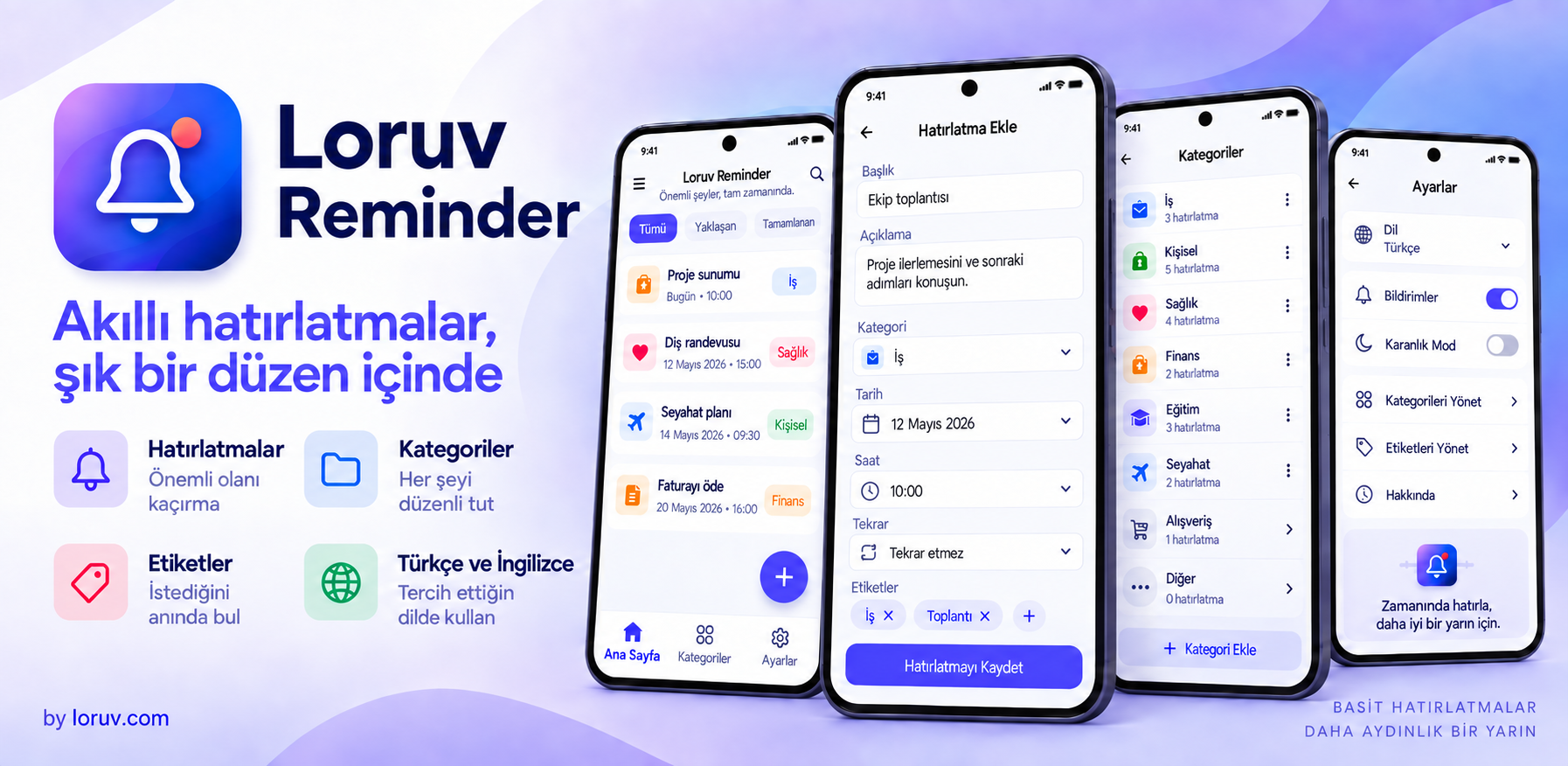 Loruv Reminder – Android Hatırlatıcı Uygulaması