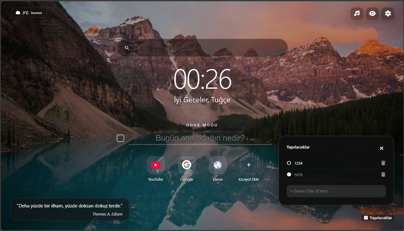 FocusTab Chrome Eklentisi